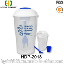 Salad to Go Container with Dressing Container and Fork (HDP-2018)